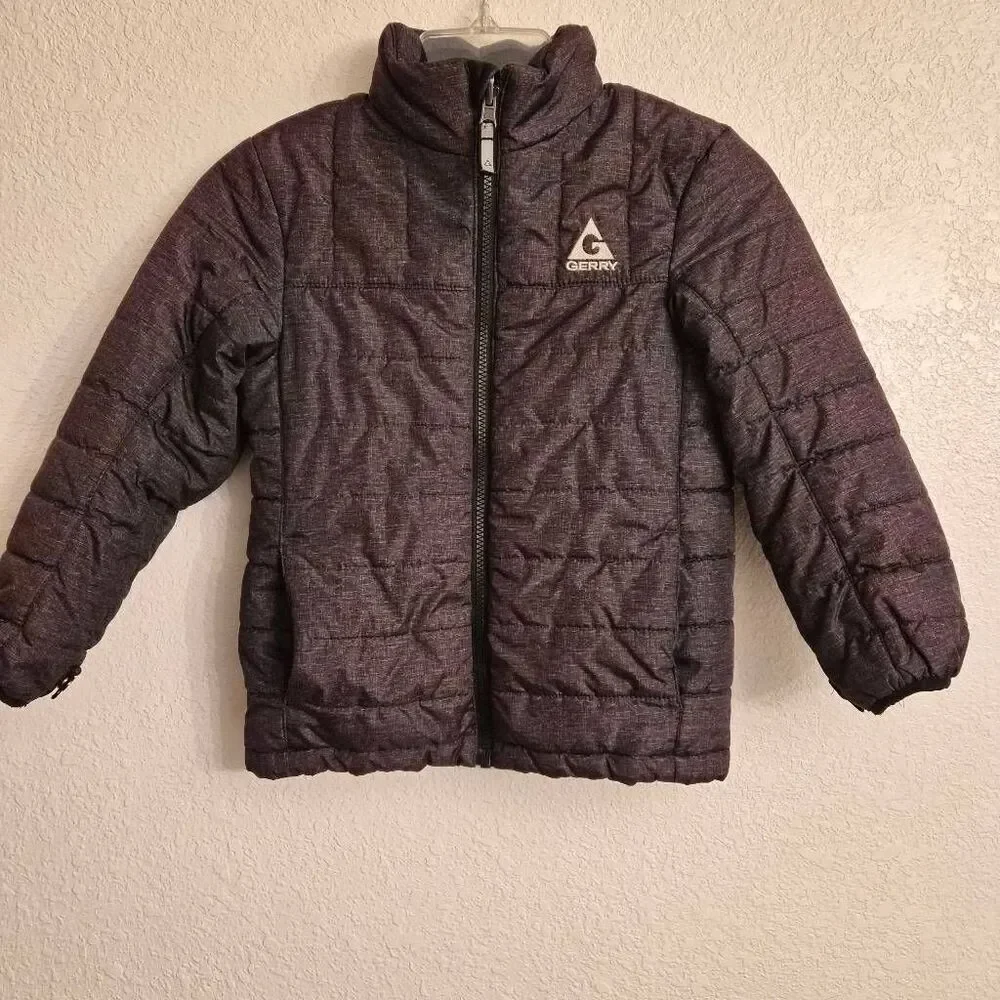 NWOT GERRY Kids Puffer Jacket Grey: XS 5-6